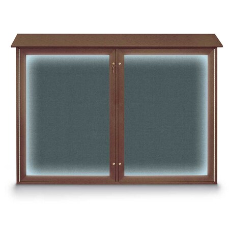 United Visual Products Open Faced Traditional Corkboard, 72x48" UV646A-BRONZE-CINNABA